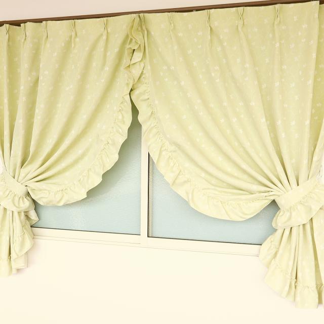フリルカーテン(日本製) 楽天市場】【お姫様カーテン】 日本製 カーテン2枚組 センター