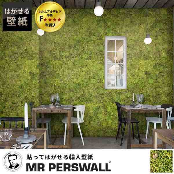 輸入壁紙 貼ってはがせる壁紙 Mr Perswall 6巾 ミスターパースウォール Daily Details Green Carpet グリーン カーペット 苔 コケ モの通販はau Pay マーケット 壁紙革命 賃貸でもおしゃれに