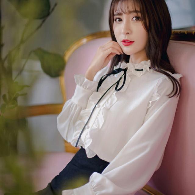 即納 大人可愛い ブラウス蝶結びリボン フリルブラウス無地シャツ おしゃれ シャツ トップス 長袖 ブラウス シャツ ブラウス 大人シャの通販はau Pay マーケット Beautiful Shop