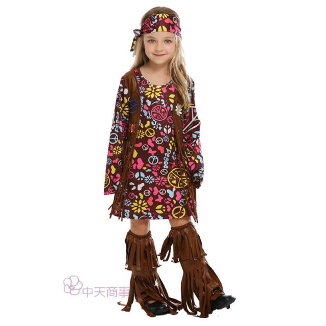 ハロウィン ワンピーズ Halloween 子供 民族衣装 撮影服 野蛮な先住民族のサービス コスプレ専用 女の子 変装親子ペアルック 舞台の通販はau Pay マーケット 中天商事