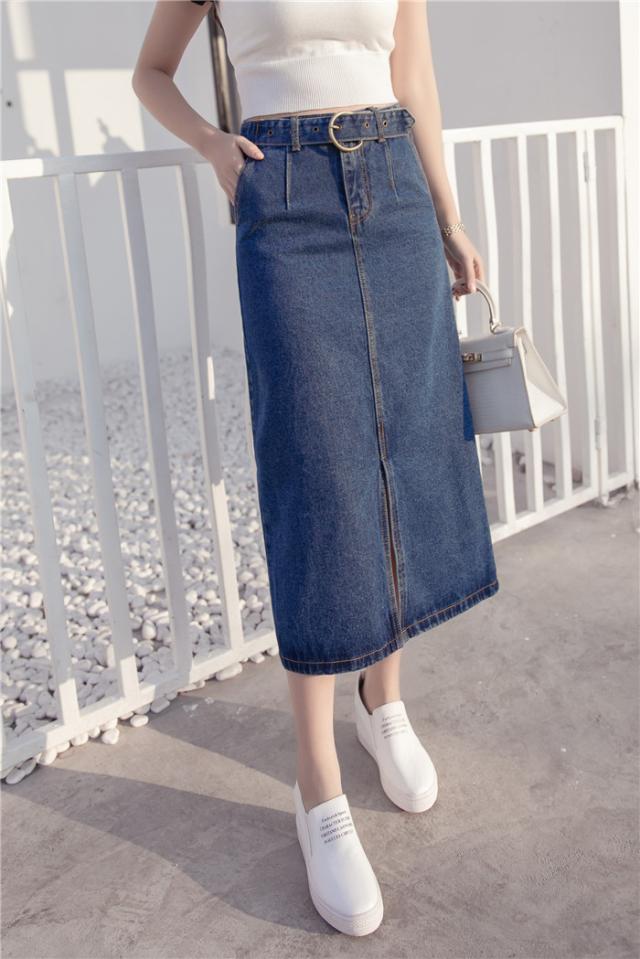 送料無料 デニムスカート ロング丈 マキシスカート ａラインスカート レディース ロングスカート デニムタイトスカート スリットの通販はau Pay マーケット 中天商事