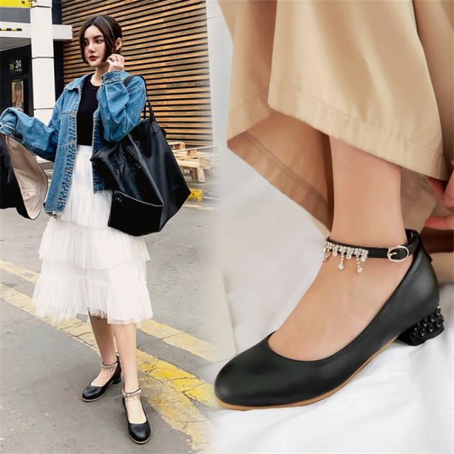 パンプス 靴 レディースシューズ 美脚 ローヒール きれいめ ラウンド 仕事用 大きいサイズ パーティー チャンキーヒール 春夏 痛くないの通販はau Pay マーケット 中天商事