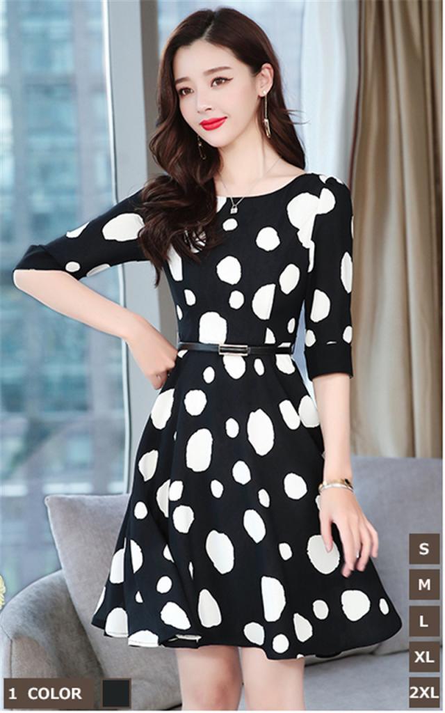 結婚式ドレス お呼ばれワンピース Aラインワンピ シフォン ドット柄ワンピ ミニ丈 五分袖 フォーマル エレガント 二次会 フォーマル 30代の通販はau Pay マーケット 中天商事