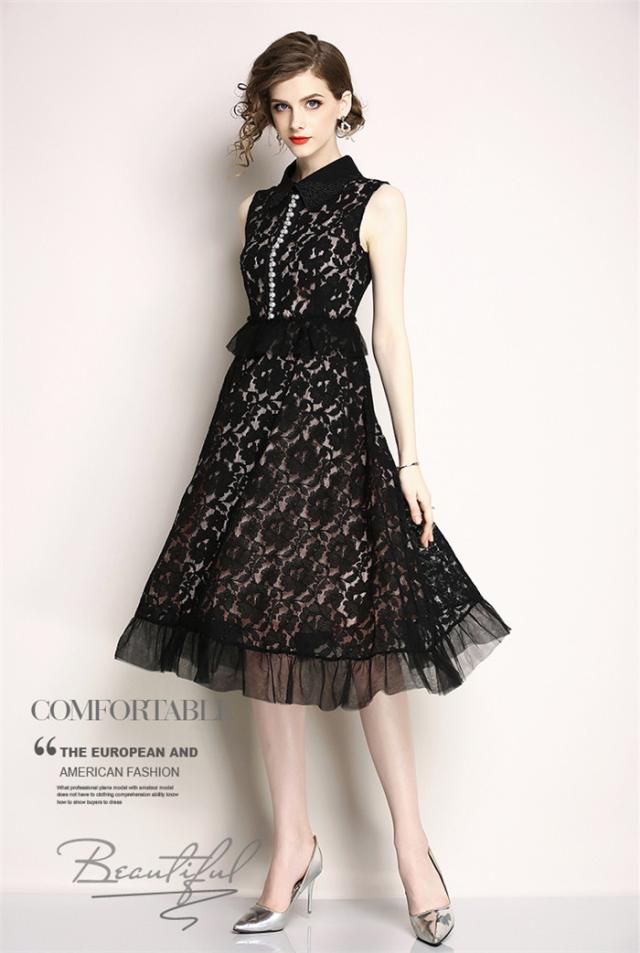 謝恩会ワンピース レースワンピース タンクトップ 披露宴ドレス 欧米スタイル セレブ風 上品 エレガント ノースリーブ Aラインの通販はau Pay マーケット 中天商事