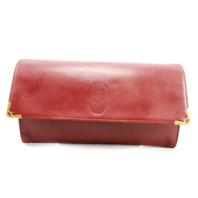 【BIGお買い物ラリー★30%OFFセール中】カルティエ CARTIER クラッチバッグマストライン ボルドー レディース 中古