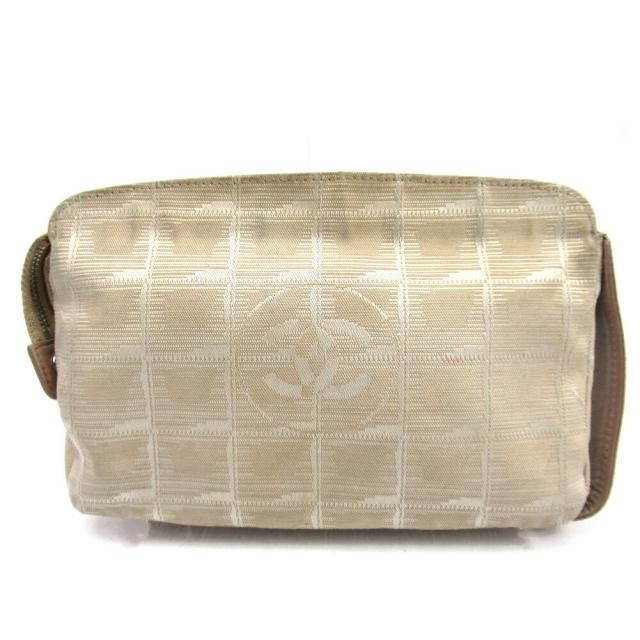 【BIGお買い物ラリー★30%OFFセール中】シャネル CHANEL ポーチニュートラベルライン ベージュ レディース 中古