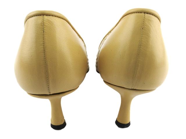 シャネル CHANEL パンプスパンチング ♯35ハーフC ココマーク ベージュ レディース 中古_2