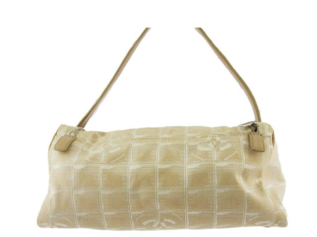 【X'masセール★30%OFF】シャネル CHANEL ハンドバッグニュートラベルライン オールドシャネル ベージュ シルバー レディース 中古