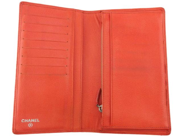 【GWタイムセール】シャネル CHANEL 長財布バタフライカメリア オールドシャネル ピンク シルバー レディース 中古_3