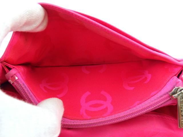 【GWタイムセール】シャネル CHANEL 長財布カンボンライン オールドシャネル ブラック ピンク シルバー レディース 中古_9