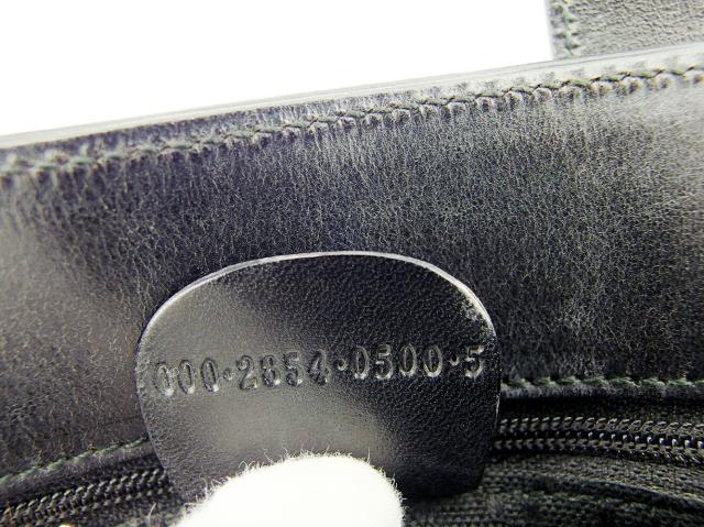 【月末タイムセール】グッチ GUCCI ハンドバッグロゴプレート オールドグッチ ブラック シルバー レディース 中古_9