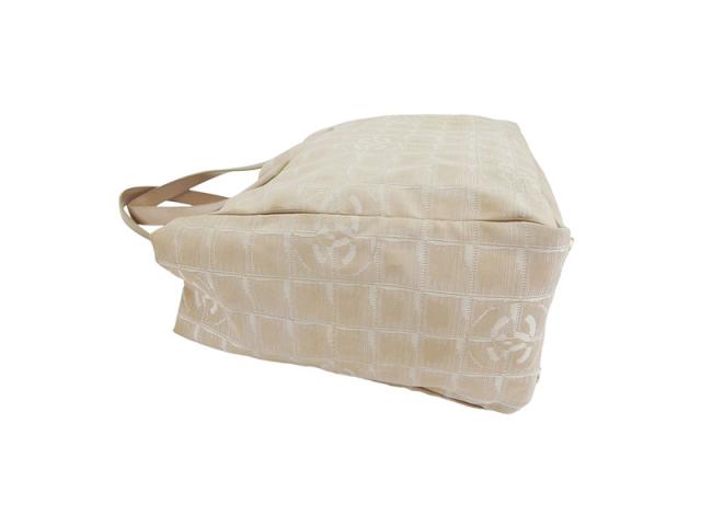 シャネル CHANEL トートバッグニュートラベルライン トートMM ベージュ ゴールド レディース 中古_2