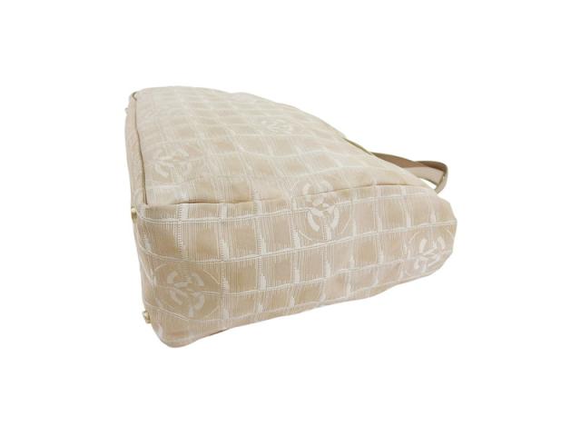 シャネル CHANEL トートバッグニュートラベルライン トートMM ベージュ ゴールド レディース 中古_3