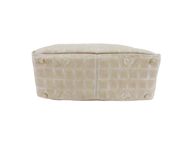 シャネル CHANEL トートバッグニュートラベルライン トートMM ベージュ ゴールド レディース 中古_4
