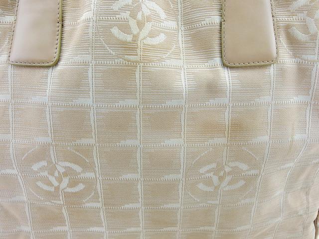 シャネル CHANEL トートバッグニュートラベルライン トートMM ベージュ ゴールド レディース 中古_5