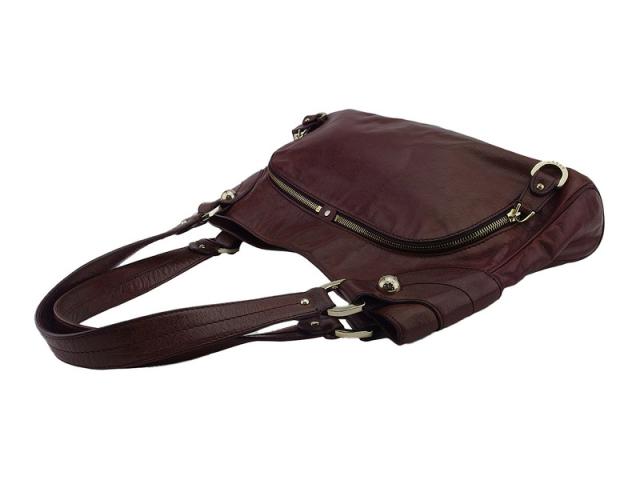 バリー BALLY トートバッグZIPポケット ブラウン ゴールド レディース 中古_2