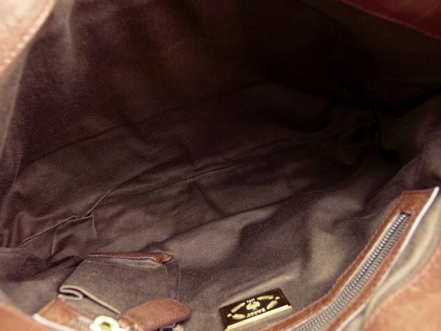 バリー BALLY トートバッグZIPポケット ブラウン ゴールド レディース 中古_5