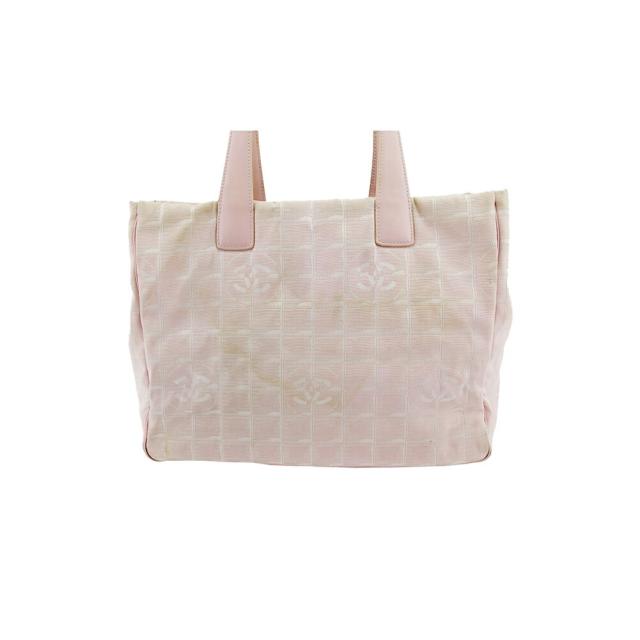【BIGお買い物ラリー★30%OFFセール中】シャネル CHANEL トートバッグニュートラベルライン トートMM ピンク ゴールド レディース 中古