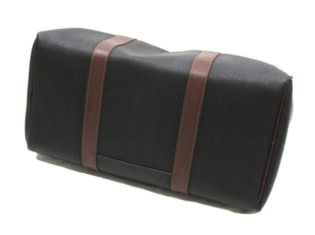 ダンヒル Dunhill ボストンバッグヘリンボーン ブラック ブラウン ゴールド レディース 中古_3