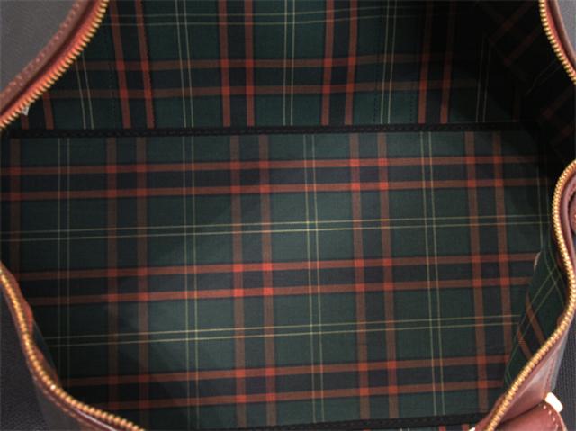 ダンヒル Dunhill ボストンバッグヘリンボーン ブラック ブラウン ゴールド レディース 中古_6