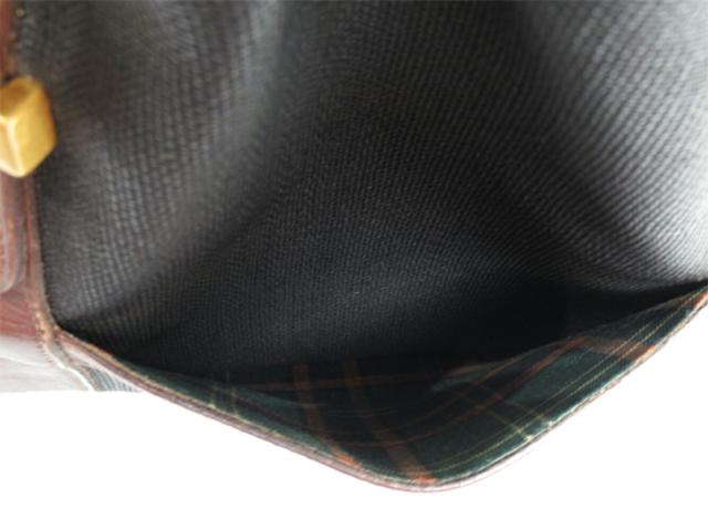 ダンヒル Dunhill ボストンバッグヘリンボーン ブラック ブラウン ゴールド レディース 中古_7