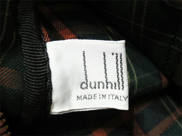ダンヒル Dunhill ボストンバッグヘリンボーン ブラック ブラウン ゴールド レディース 中古_8