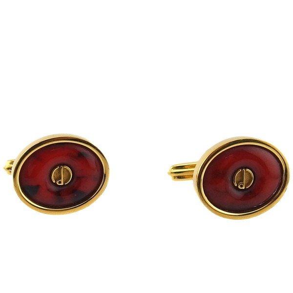 【BIGお買い物ラリー★30%OFFセール中】ダンヒル Dunhill カフス ゴールド メタル レディース 中古