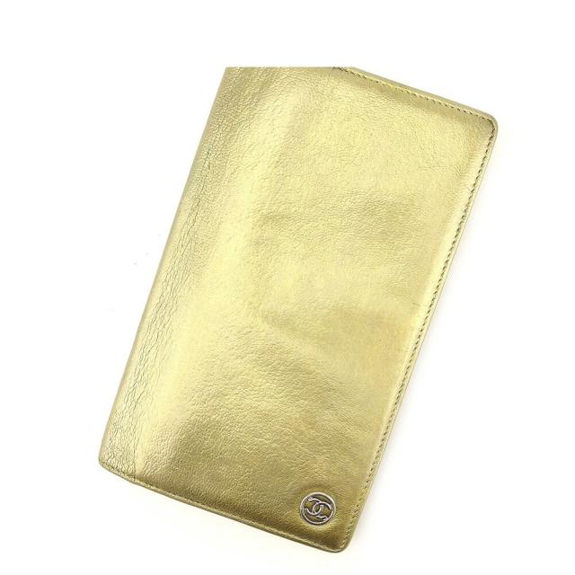 【BIGお買い物ラリー★30%OFFセール中】シャネル CHANEL 長財布ココボタン ゴールド レディース 中古