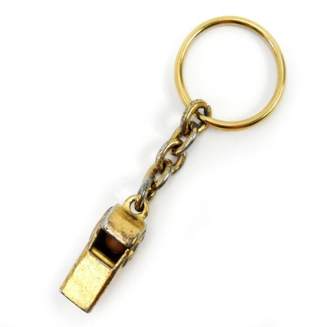 【BIGお買い物ラリー★30%OFFセール中】シャネル CHANEL キーホルダーホイッスル ゴールド レディース 中古