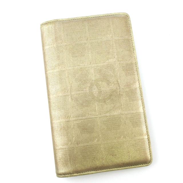 【X'masセール★30%OFF】シャネル CHANEL 長財布ニュートラベルライン オールドシャネル ゴールド レディース 中古