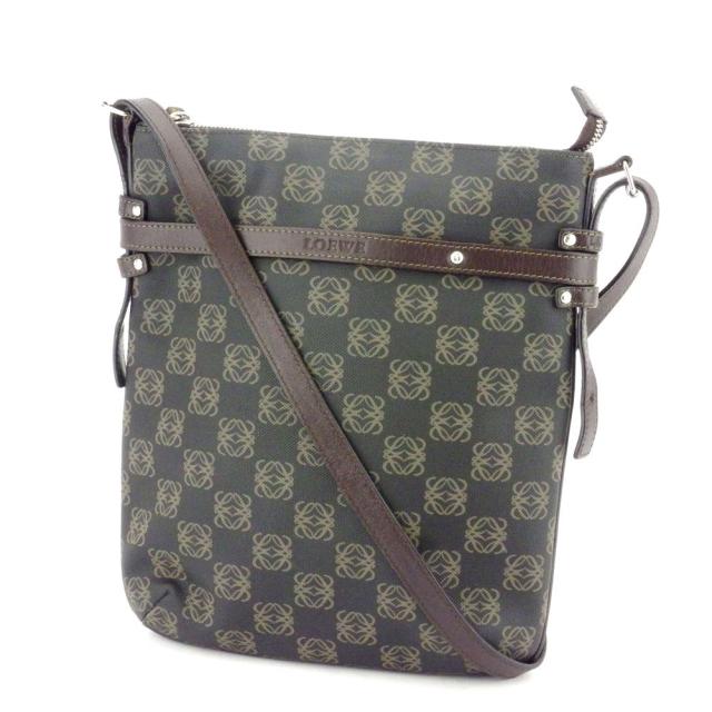 【BIGお買い物ラリー★30%OFFセール中】ロエベ LOEWE ショルダーバッグアナグラム柄 ブラック ベージュ ブラウン レディース 中古