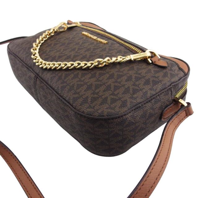 マイケルコース Michael Kors ショルダーバッグMKシグネチャー JET SET ITEM ブラウン ベージュ レディース 中古_3