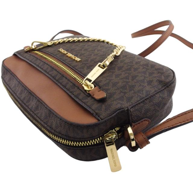 マイケルコース Michael Kors ショルダーバッグMKシグネチャー JET SET ITEM ブラウン ベージュ レディース 中古_4