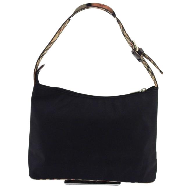 【30％OFF★週末タイムSALE】バーバリーブルーレーベル BURBERRY BLUE LABEL ショルダーバッグチェックパイピング ブラック ブラウン系 レディース 中古_2