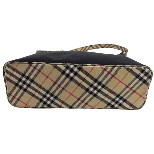 【30％OFF★週末タイムSALE】バーバリーブルーレーベル BURBERRY BLUE LABEL ショルダーバッグチェックパイピング ブラック ブラウン系 レディース 中古_5
