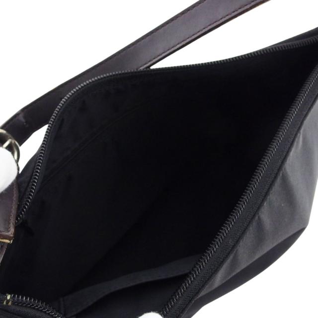 【30％OFF★週末タイムSALE】バーバリーブルーレーベル BURBERRY BLUE LABEL ショルダーバッグチェックパイピング ブラック ブラウン系 レディース 中古_6