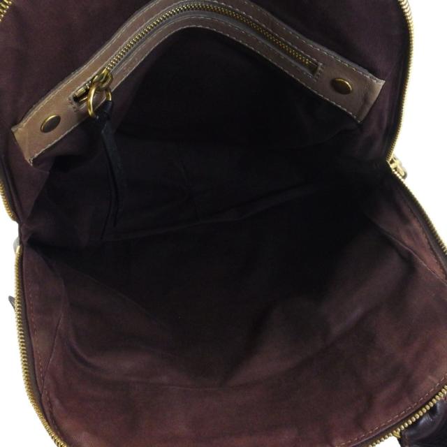 【30％OFF★週末タイムセール】クロエ Chloe トートバッグベイ ロゴプレート ステッチ ブラウン レディース 中古_6