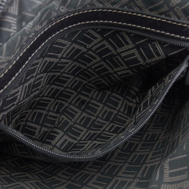 【30％OFF★土日ひと休み大売り出し】ダン吸血鬼 Dunhill クラッチバッグロゴプレート 黒いこと レディース 中古