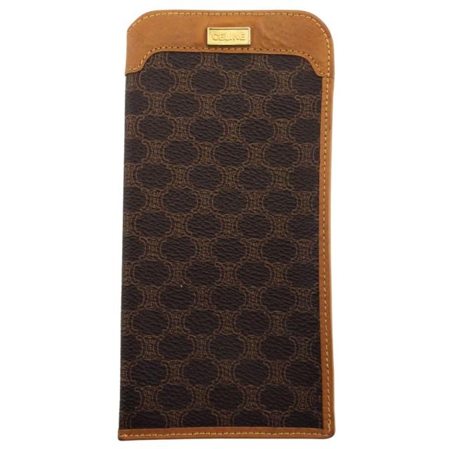 【30％OFF★週末タイムセール】セリーヌ CELINE メガネケースマカダム ブラウン ベージュ レディース 中古_9