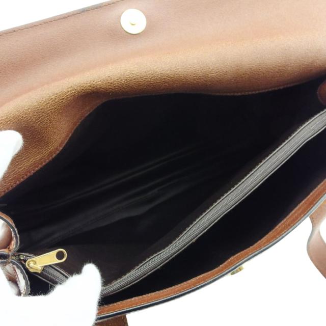 バリー BALLY トートバッグクロコ調 Bマーク付き ブラウン レディース 中古