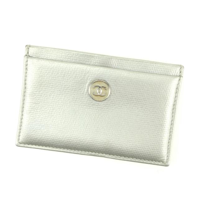 【X'masセール★30%OFF】シャネル CHANEL カードケースココボタン オールドシャネル シルバー レディース 中古