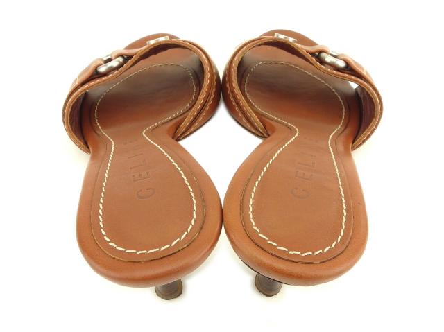 セリーヌ CELINE サンダル #35ハーフ ブラウン レディース 中古
