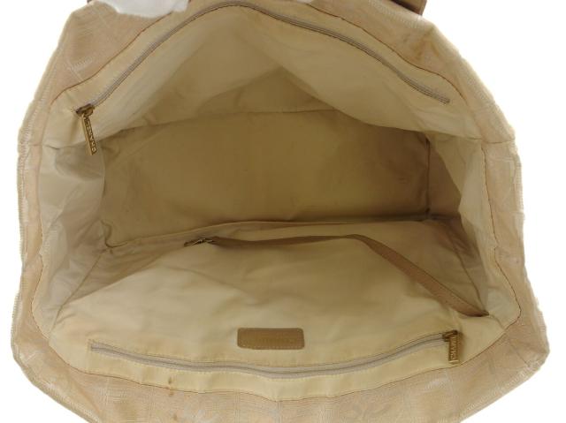 【GWタイムセール】シャネル CHANEL トートバッグニュートラベルライン トートMM ベージュ ゴールド レディース 中古_5