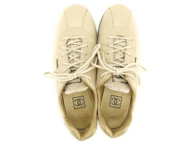 シャネル CHANEL スニーカースポーツライン #36 ベージュ レディース 中古_1