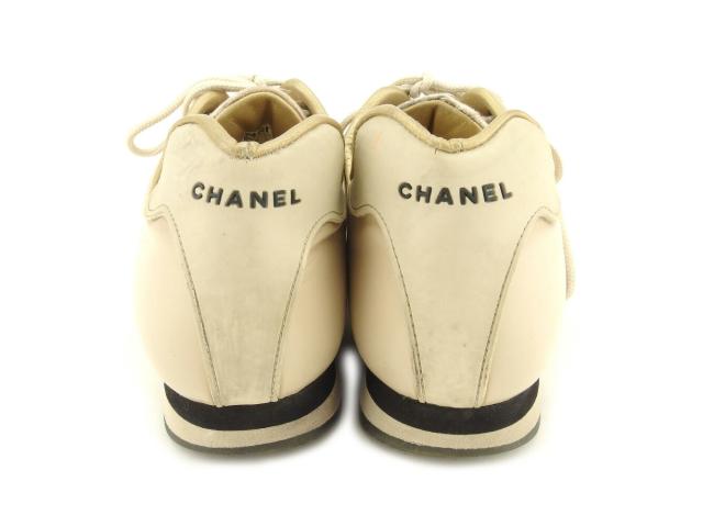 シャネル CHANEL スニーカースポーツライン #36 ベージュ レディース 中古_5