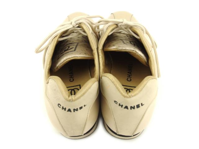 シャネル CHANEL スニーカースポーツライン #36 ベージュ レディース 中古_6