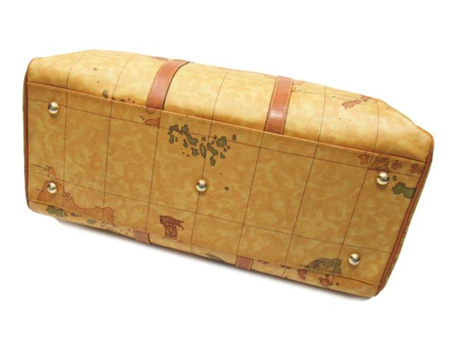 【30％OFF★週末タイムSALE】プリマクラッセ PRIMA CLASSE ボストンバッグ地図柄 2WAY ショルダー ベージュ ブラウン系 レディース 中古_3