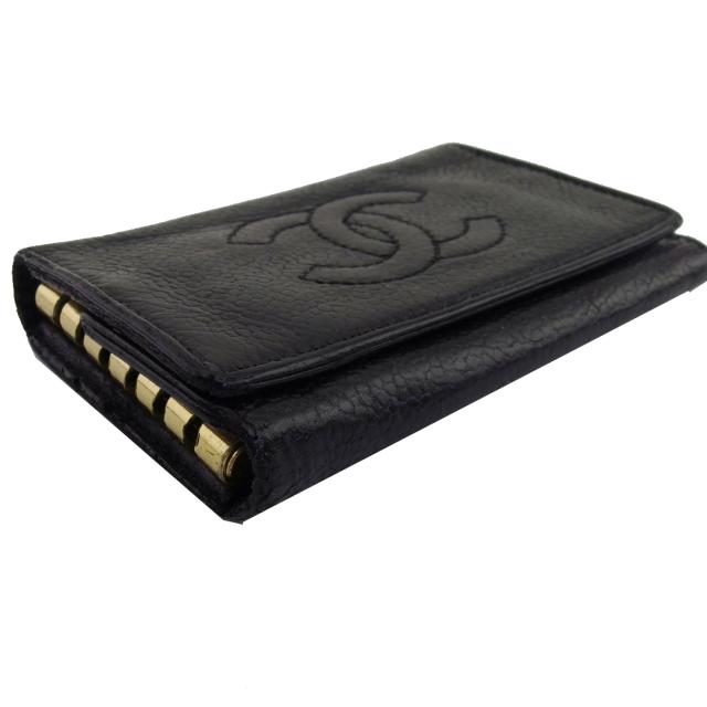 【30％OFF★週末タイムSALE】シャネル CHANEL キーケースココマーク オールドシャネル ブラック レディース 中古_2