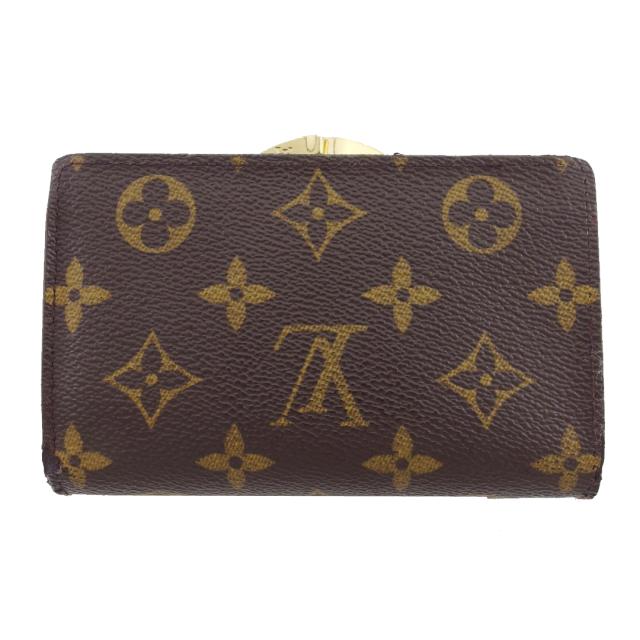 ルイ・ヴィトン LOUIS VUITTON 二つ折り財布モノグラム ポルトモネビエヴィエノワ ブラウン ベージュ レディース 中古_1