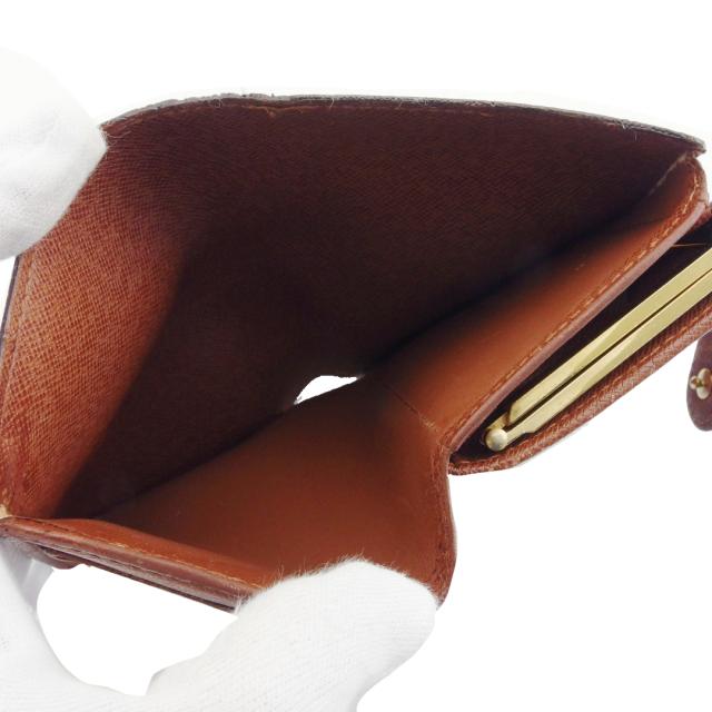 ルイ・ヴィトン LOUIS VUITTON 二つ折り財布モノグラム ポルトモネビエヴィエノワ ブラウン ベージュ レディース 中古_5